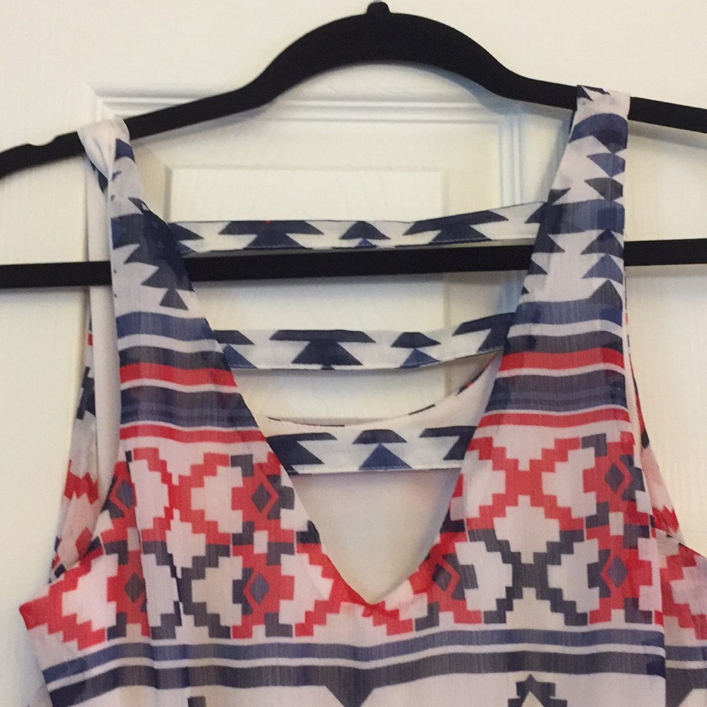 Red white and blue summer sun dress